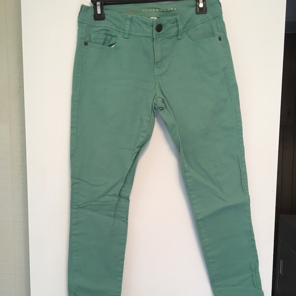 Lauren Conrad Green Straight-leg Jeans Size 4